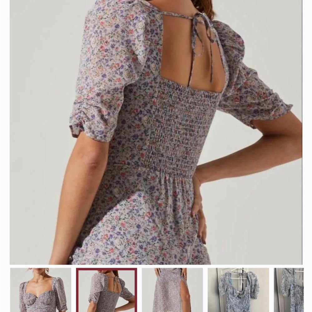 ASTR Lilac Front Slit Milkmaid Dress
Small